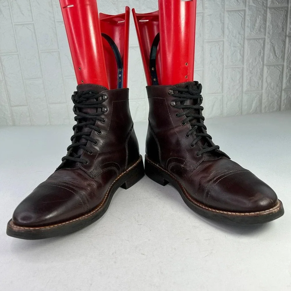 Thursday Boot Company Men's Dark Brown Leather Lace-Up Boots